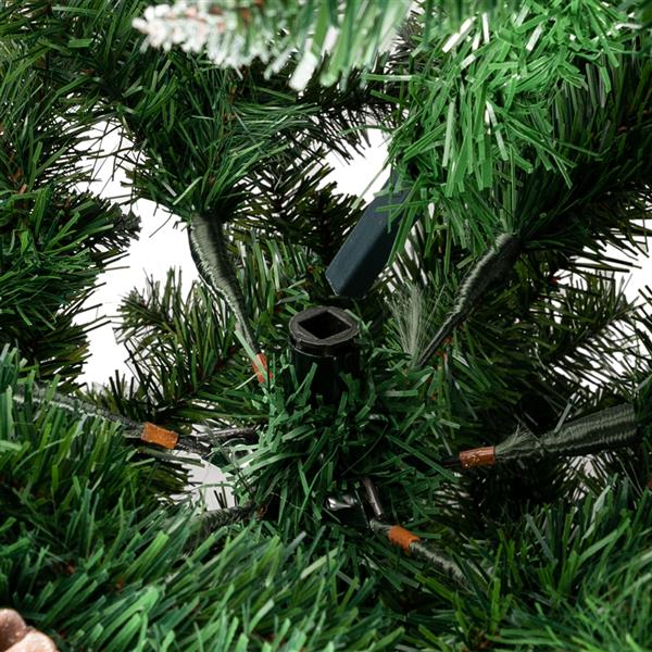 6ft Pvc Pointed White Spray Pine Cone Christmas Tree 1000 Branches
