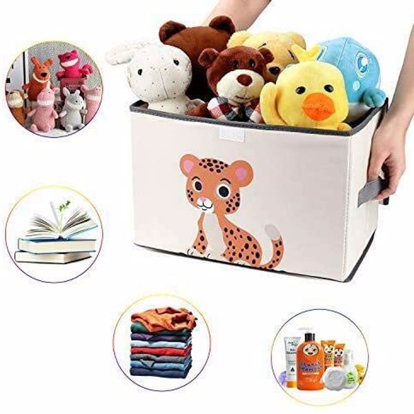 Non-woven foldable storage box with removable lid