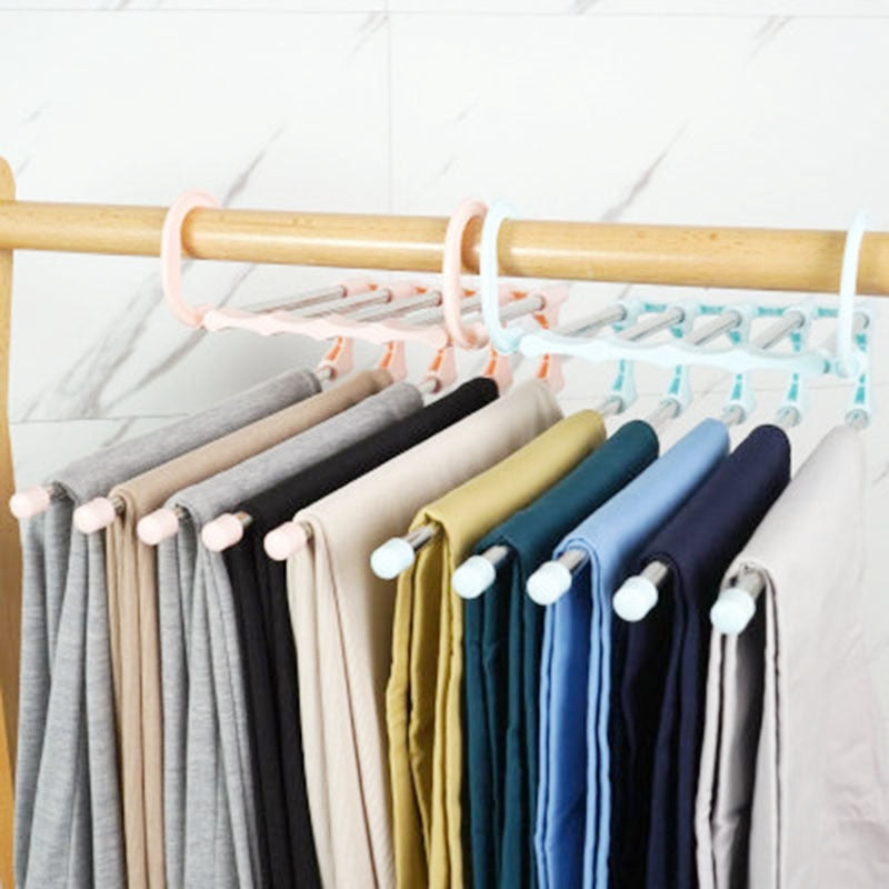 5 in 1 Trouser Storage Rack Adjustable Pants Tie Storage Shelf Closet Clothes Hanger
