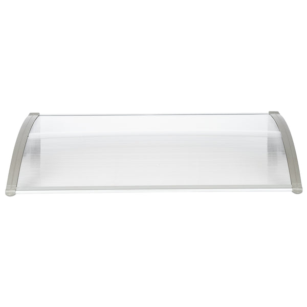 HT-120 x 80 Household Application Door & Window Rain Cover Eaves Canopy White & Gray Bracket