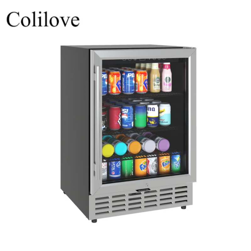 Colilove 24in Beverage Refrigerator Cooler-120 Can Capacity Beverage cooling apparatus
