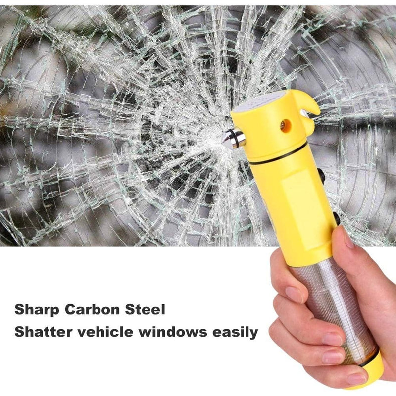 Colilove  Flashlights Yellow Multi-functional car safety hammer with Flashlight