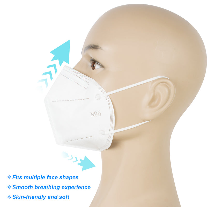Tinsay Respiratory Mask KN95 Anti-virus and PM2.5 Face Dust Roof Mouth Face Anti-Infection Safety Mask 2pcs