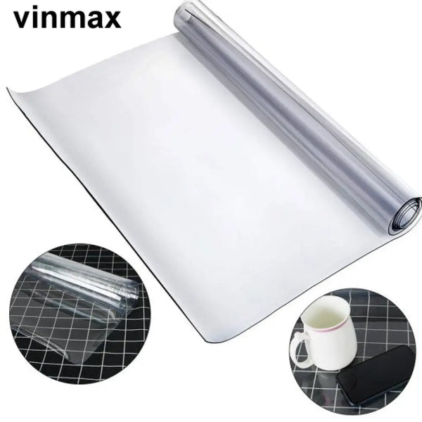 71 X 45 Inch Clear Table Protector Tablemats Pvc Cover 1.5Mm Thick Pads For Kitchen Dining Room