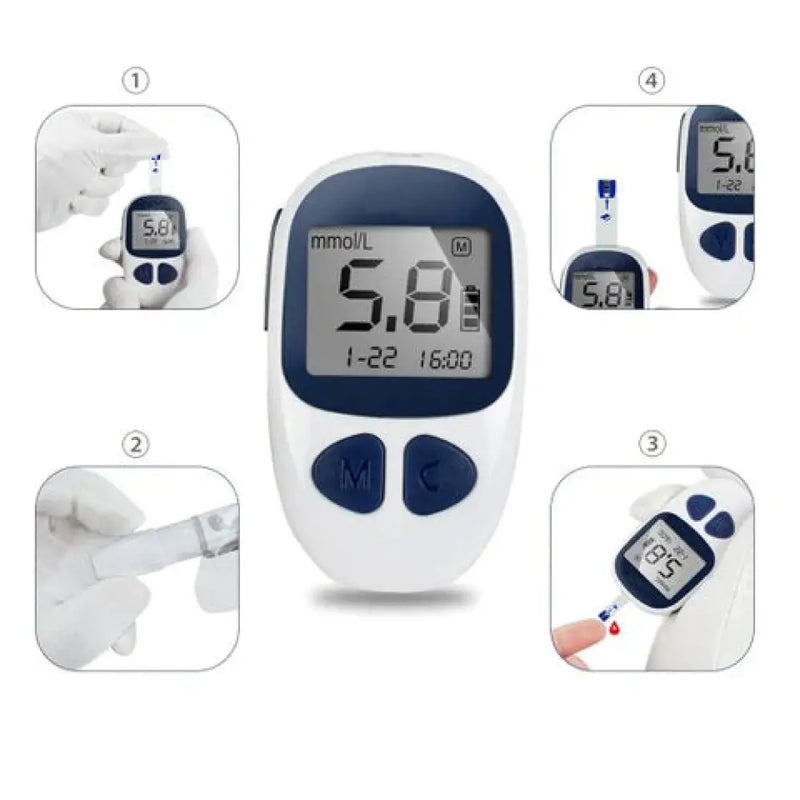 Device For Measuring Blood Sugar Electronic Glucometer Digital Handheld Blood Glucose Monitor