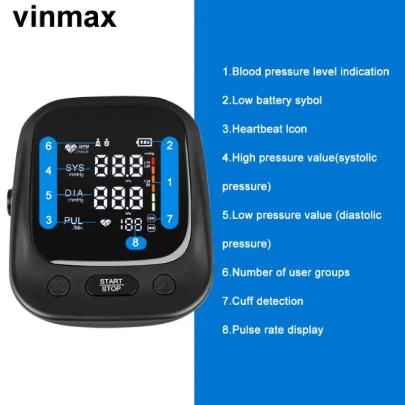 Electronic Blood Pressure Sphygmomanometers Machine Digital Monitor