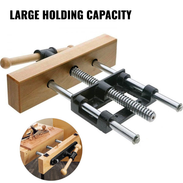 Enshey Carpenter's clamps，Wood Vise 9 Inch Woodworking Vise, Heavy-Duty Steel and Cast Iron Workbench Vise, Easy-to-operate Front Vise, Durable Woodworking Bench Vise for Home, Woodworking Studios, Teaching Equipment