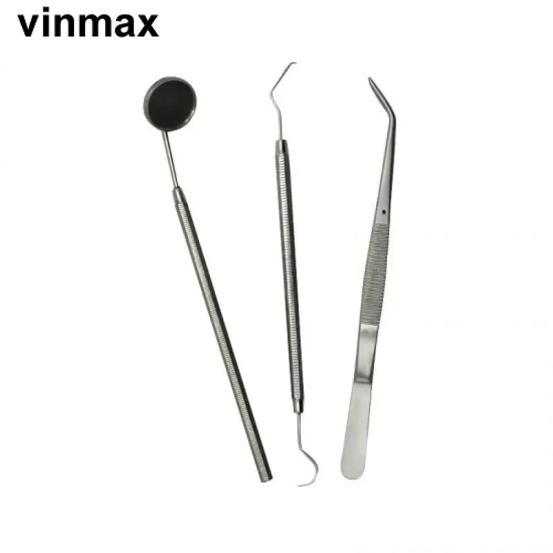 Vinmax 3Pcs Forceps For Dental Technical Purposes Instruments Set Mirror Explorer C. Plier