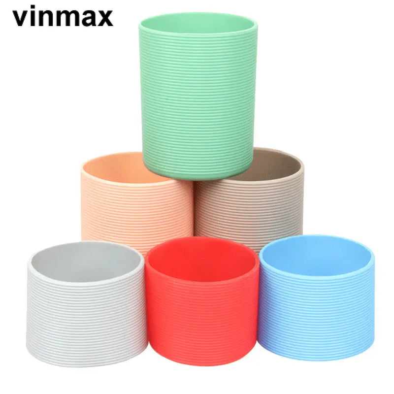 Vinmaxrandom Colorsilicone Heat-Insulated Containers For Household Purposes Cup Cover Thickened