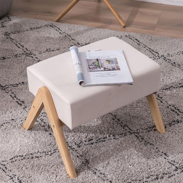 Footrest Stool Nordic A-type Beige (50x25x40cm)