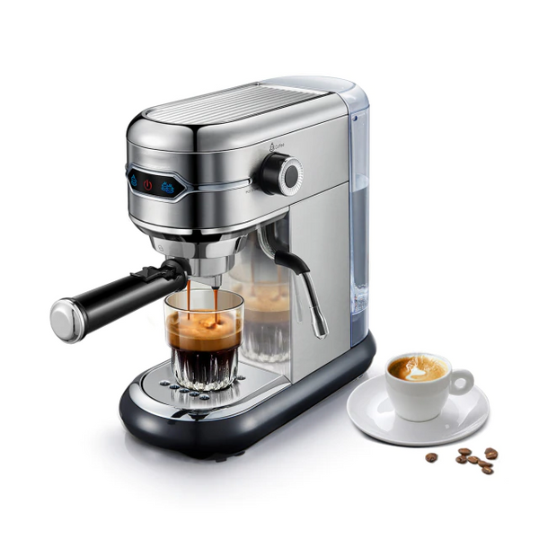 Coffee Maker Cafetera 19 Bar Inox Semi Automatic Super Slim ESE POD&amp
