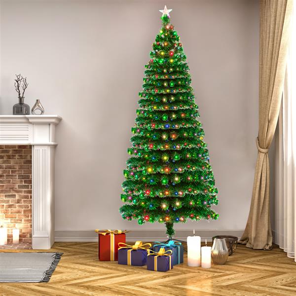Fiber Optic Christmas Tree with 7.5FT 260 LED Lamps & 260 Branches