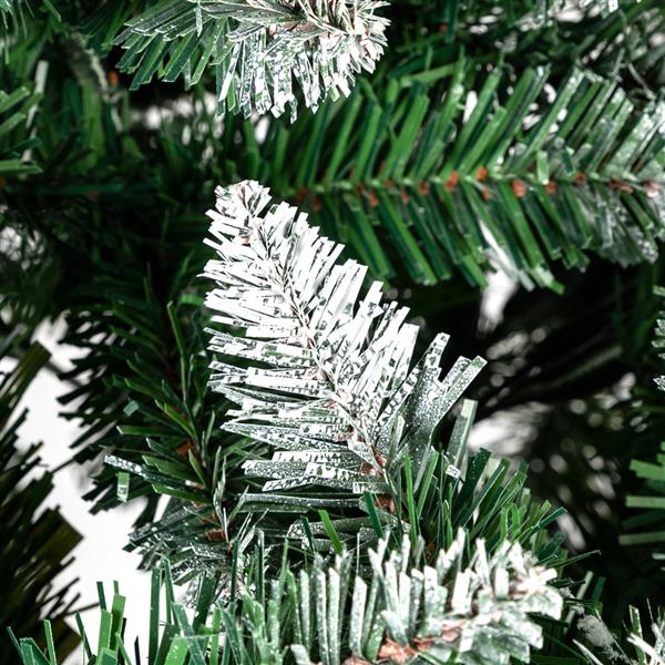 Christmas Tree 6FT 920 Branches Flocking Spray White Tree Plus Pine Cone