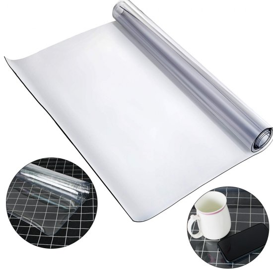 Vinmax 82 x 44 Inch Clear Table Protector Clear PVC Table Cover Protector