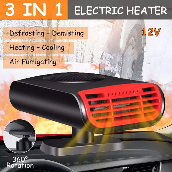 3 in1 12V Car Heater Cooling& Air Purify Defroster Demister