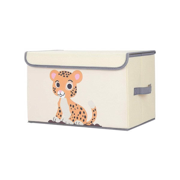 Non-woven foldable storage box with removable lid