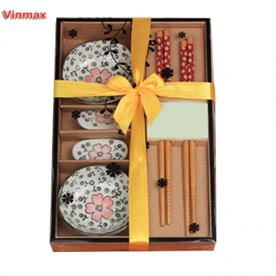 Chopstick rests; Chopsticks Ceramics Sushi Saucer Set for Two in Gift Box