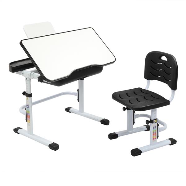 70CM Lifting Children Learning Table And Chair Black (Without Table Lamp)