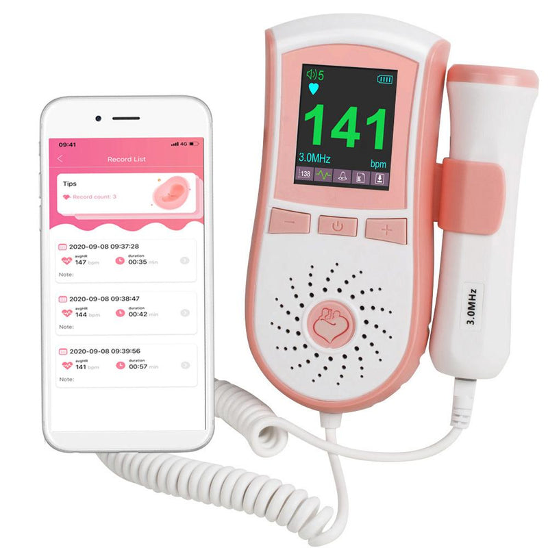 Color LCD Display Bluetooth Fetal Doppler