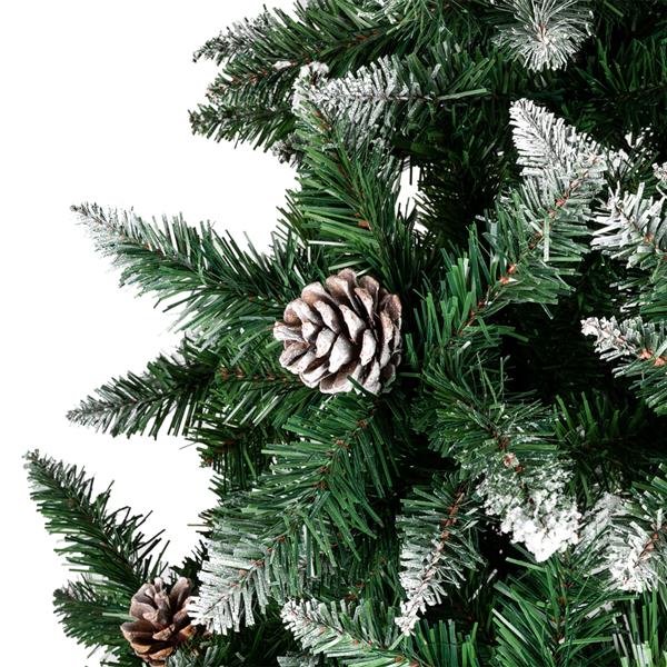 7ft Pvc Pointed White Spray Pine Cone Christmas Tree 1400 Branches