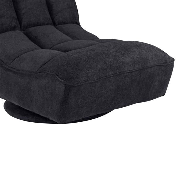 Fabric Floor-Standing Single Sofa Backrest Adjustment Game Chair Lazy Chair Black