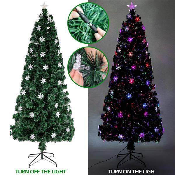 Small Light Fiber Optic Christmas Tree 6FT 230 Branches