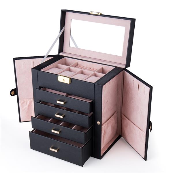 Double-Opening 5-Layer Jewelry Storage Box