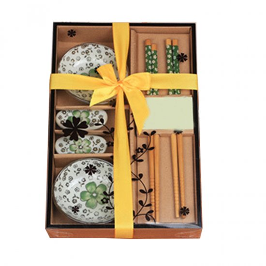 Chopstick rests; Chopsticks Ceramics Sushi Saucer Set for Two in Gift Box