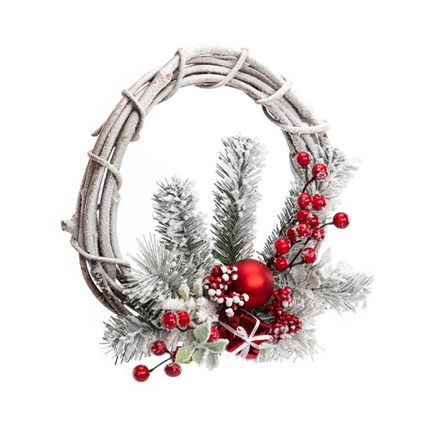 Christmas Wreath With Snow White Effect