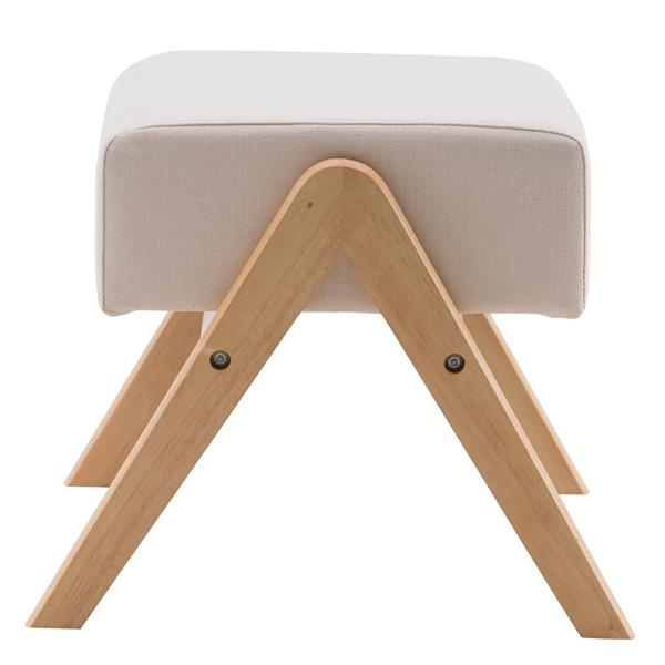 Footrest Stool Nordic A-type Beige (50x25x40cm)