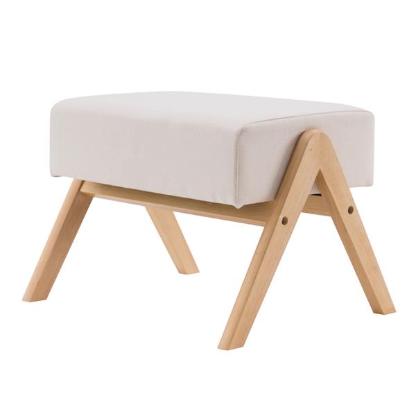 Footrest Stool Nordic A-type Beige (50x25x40cm)