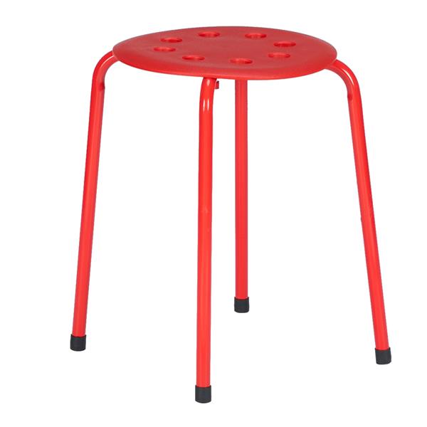 5-Piece Stackable Round Stool In Five Colors