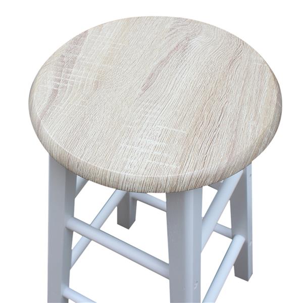 Foldable Semicircle Dining Cart Round Stools White