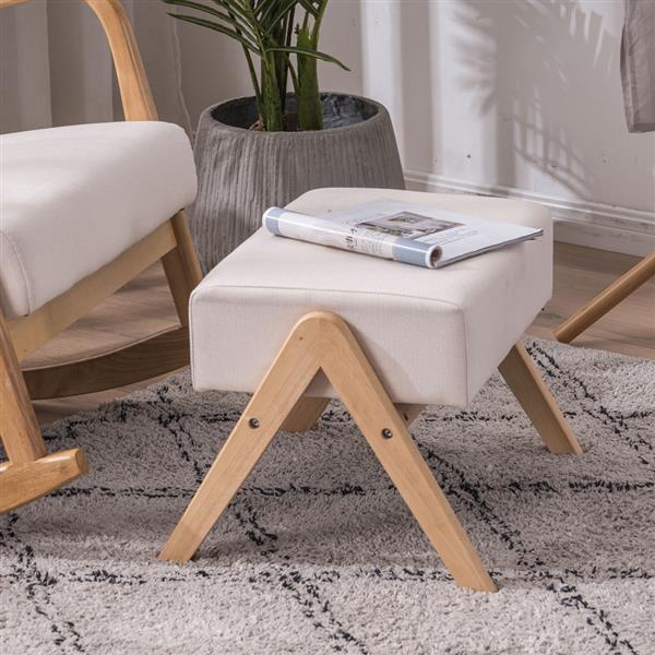 Footrest Stool Nordic A-type Beige (50x25x40cm)