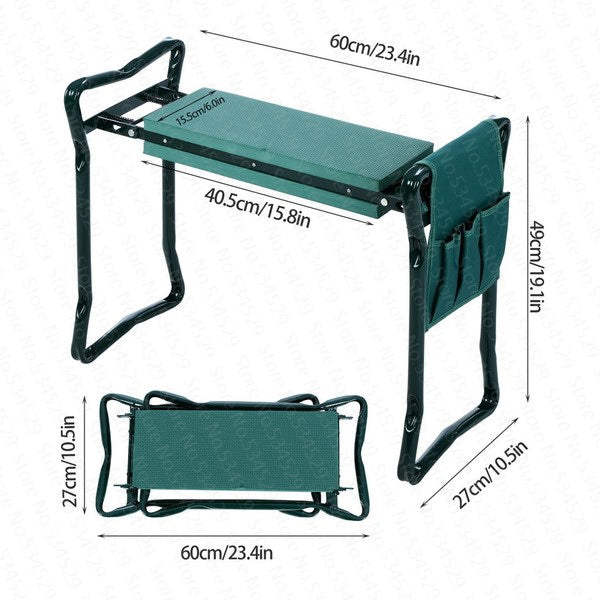 Multifunctional Folding Garden Kneeler and Seat with tool bag