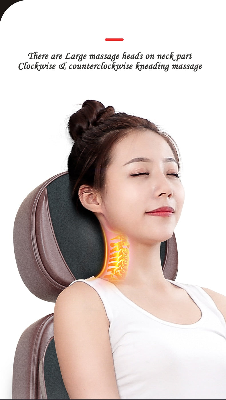 Electric vibrate back massager cheap body shoulder Heating massage chair