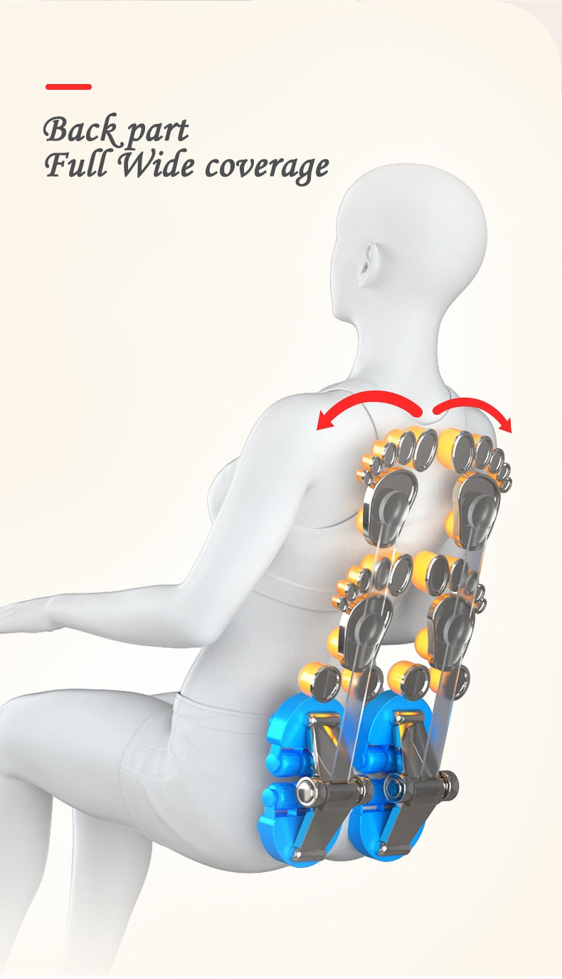 Electric vibrate back massager cheap body shoulder Heating massage chair