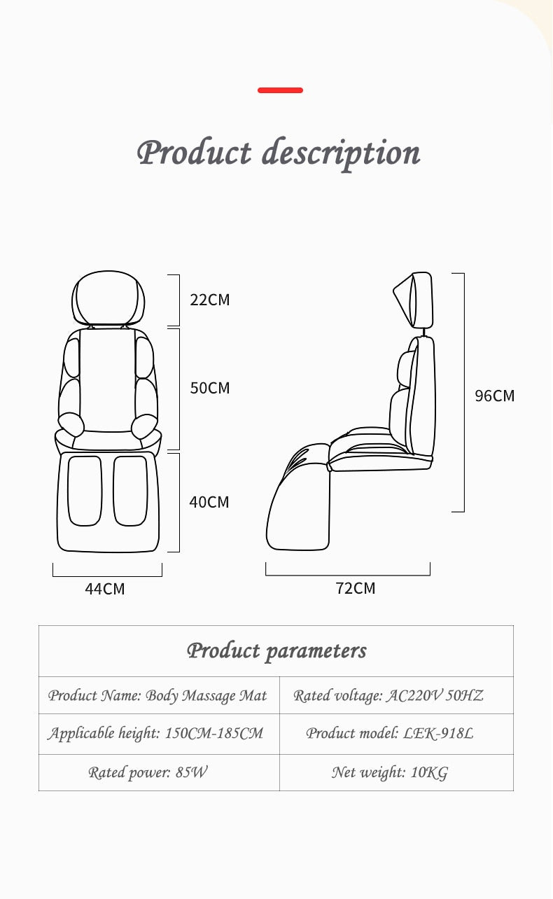 Electric vibrate back massager cheap body shoulder Heating massage chair