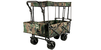 Removable Canopy Oxford Cloth Collapsible Shopping  Camping Beach Cart