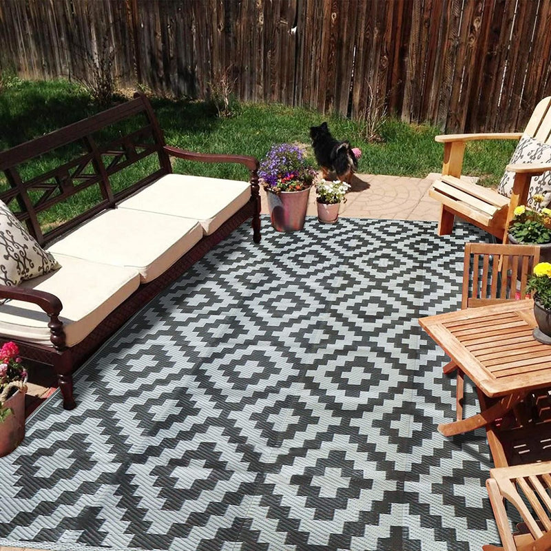 Outdoor Rugs for Patios Clearance Reversible Easy Cleaning Patio Rug