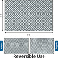 Outdoor Rugs for Patios Clearance Reversible Easy Cleaning Patio Rug